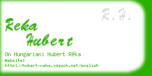 reka hubert business card