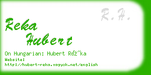 reka hubert business card